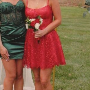 Macy's Red Backless Dress